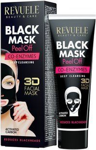 Revuele чорна маска-плівка для обличчя 80мл. Black Mask Peel Off Co-Enzymes з коензимами 3800225903837-21134 фото