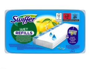 Swiffer Wet змінні вологі серветки для швабри з ароматом Лимону 24 шт. 5413149750470-22128 фото