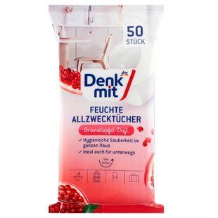 Denkmit вологі серветки 50шт. Універсальні Гранат 4066447789621-21099 фото