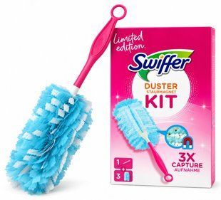 Swiffer щітка-магніт для збирання пилу Staubmagnet Pink Limited edition з 3 змінними насадками 8700216123587-24106 фото