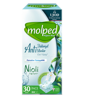 MOLPED гігієнічні прокладки щоденні 30шт. Антибактерівльні HYGIENE MAX 8690536854776-22200 фото