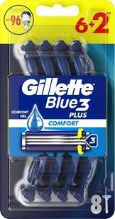 Gillette станки одноразові Blue3 Plus Comfort 6+2 шт . 7702018489978-22372 фото