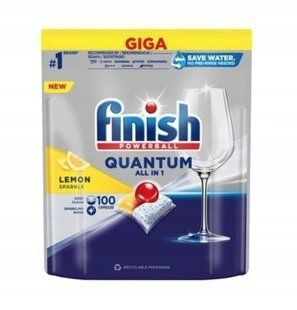Finish капсули для посудомийних машин 100шт. Quantum All in 1 Lemon 5908252006465-22130 фото