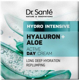 Dr.Sante HYDRO INTENSIVE Активний денний крем для обличчя 50мл. Гіалурон + Алое 4823015946738-19917 фото