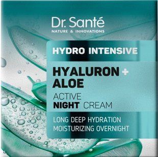Dr.Sante HYDRO INTENSIVE Активний нічний крем для обличчя 50мл. Гіалурон + Алое 4823015946745-19918 фото