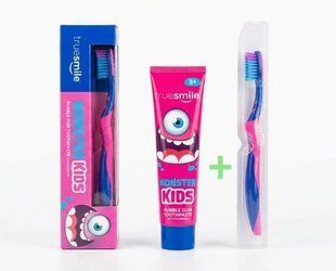 Truesmile Monsterkids Bubblegum дитяча зубна паста 75мл.+ зубна щітка 5061015253732-21809 фото