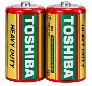 TOSHIBA батарейки R14 box 2шт. 4904530593963-10299 фото