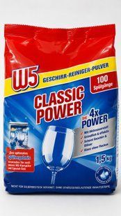 W5 порошок для посудомийної машини 1,5кг. Classic POWER 4335619106161-23528 фото