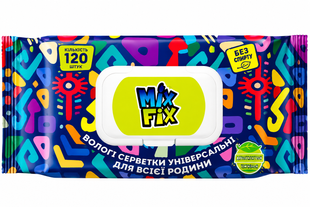 Mix Fix вологі серветки для всієї родини з клапаном 120 шт. 4820214194298-24320 фото