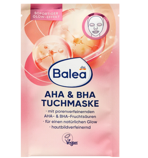 Balea Тканина-маска з AHA та BHA, 1 шт 4066447952445-22230 фото