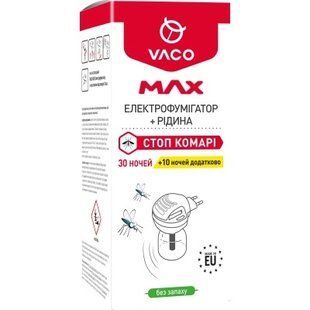 VACO MAX електрофумігатор з рідиною від комарів 30мл. (30 ночей+10 ночей додатково) 5901821952439-23682 фото