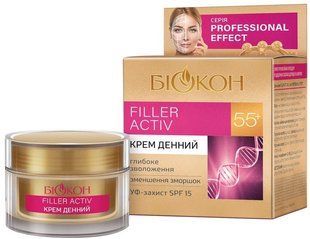 Біокон крем для обличчя 50мл. Денний Professional Effect Filler Activ 55+ 4820160037342-21502 фото