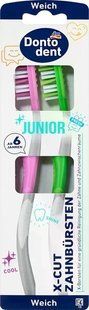 Dentodent зубна щітка дитяча м&rsquo;яка Junior X-Cut 2 шт. від 6 років 4066447874983-23601 фото