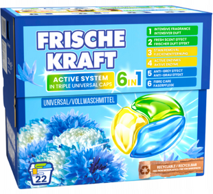 Frische Kraft капсули для прання 22шт. 6в1 Universal 4262488010186-23602 фото