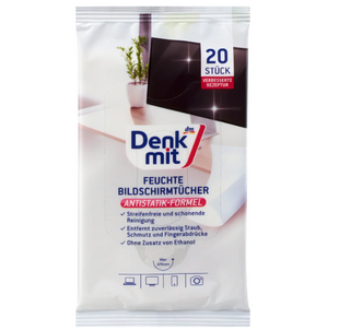 Denkmit вологі серветки для очищення екранів Bildschirm 20шт. 4066447994872-23937 фото