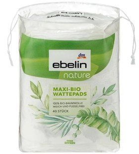 Ebelin бавовняні ватяні диски Maxi-Bio Wattepads 40шт. 4066447015591-23698 фото